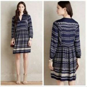 Anthro Holding Horses  chevron dress